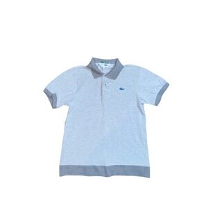 Lacoste Men's Gray Short Sleeve Polo Shirt Exclusive Edition Size 2